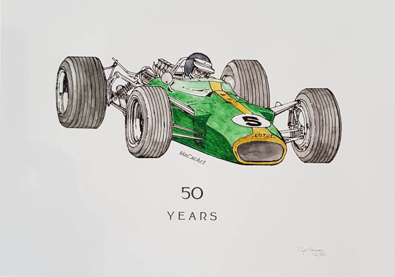 Limited Edition Water Colour Wash Print Lotus 49