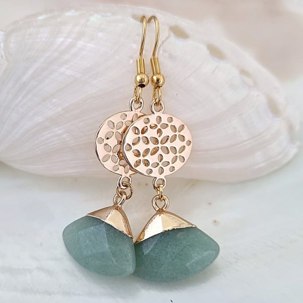 Salt of the Blue Quartz Aventurine Earrings
