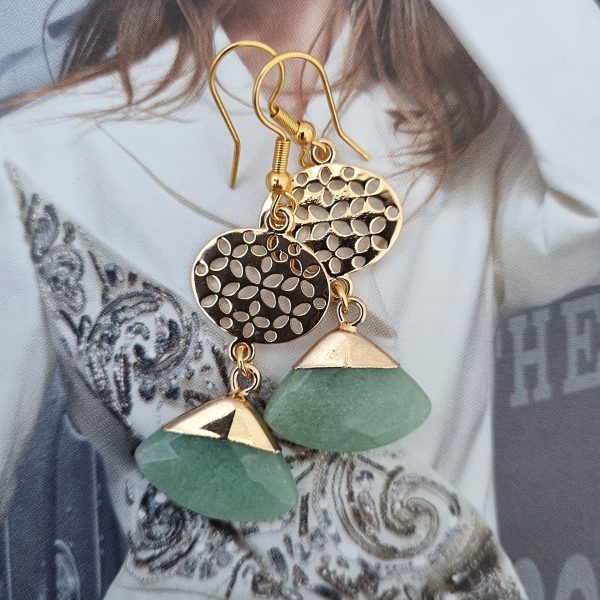 Salt of the Blue Quartz Aventurine Earrings - Image 4
