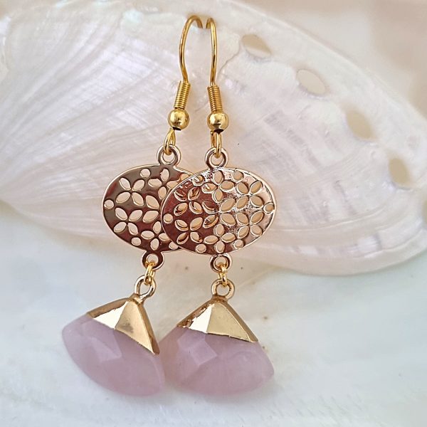 Salt of the Blue Rose Quartz Earrings