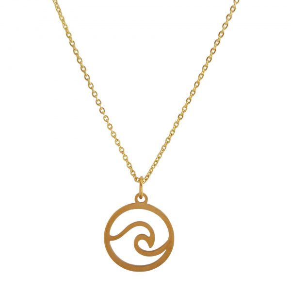 Salt of the Blue Wave Necklace Gold