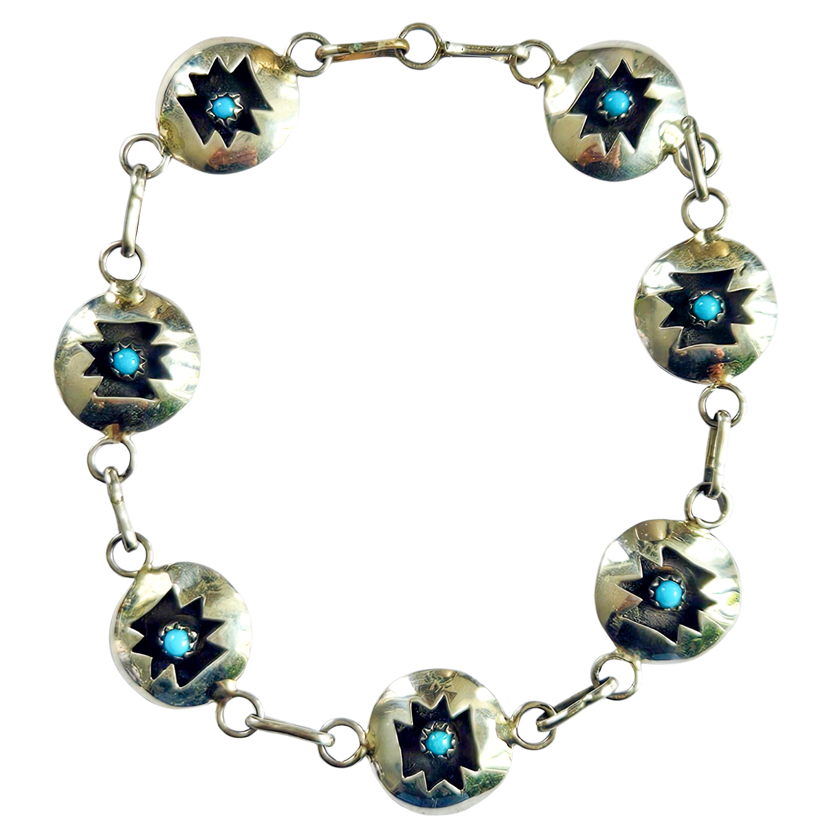 Navajo Sterling Silver Shadow Box Bracelet