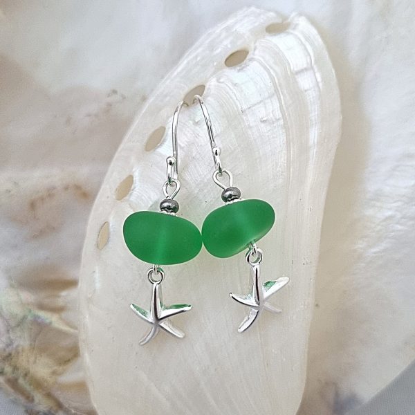 Salt of the Blue Sea Glass Earring #15