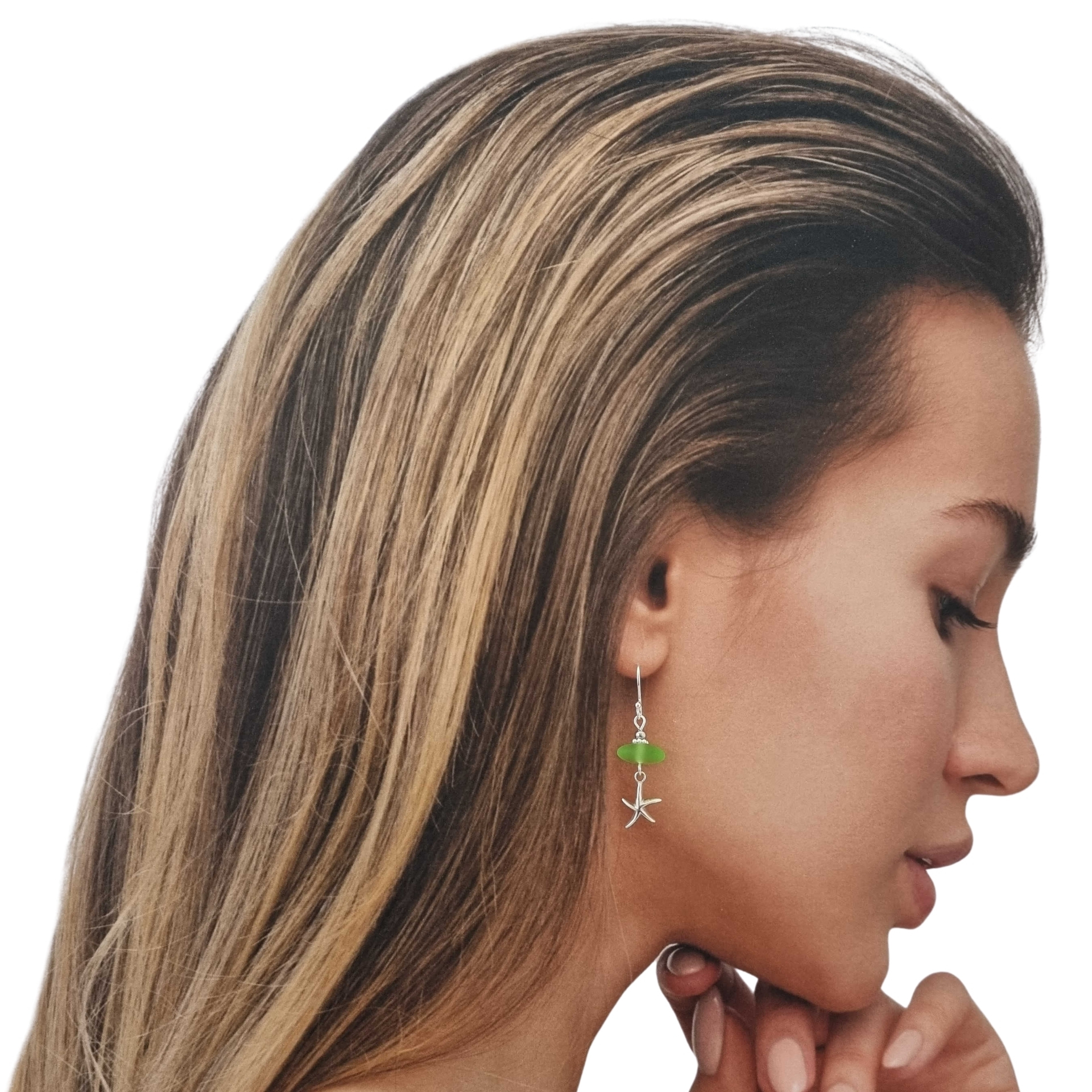 Salt of the Blue Sea Glass Earring #10 - Image 3