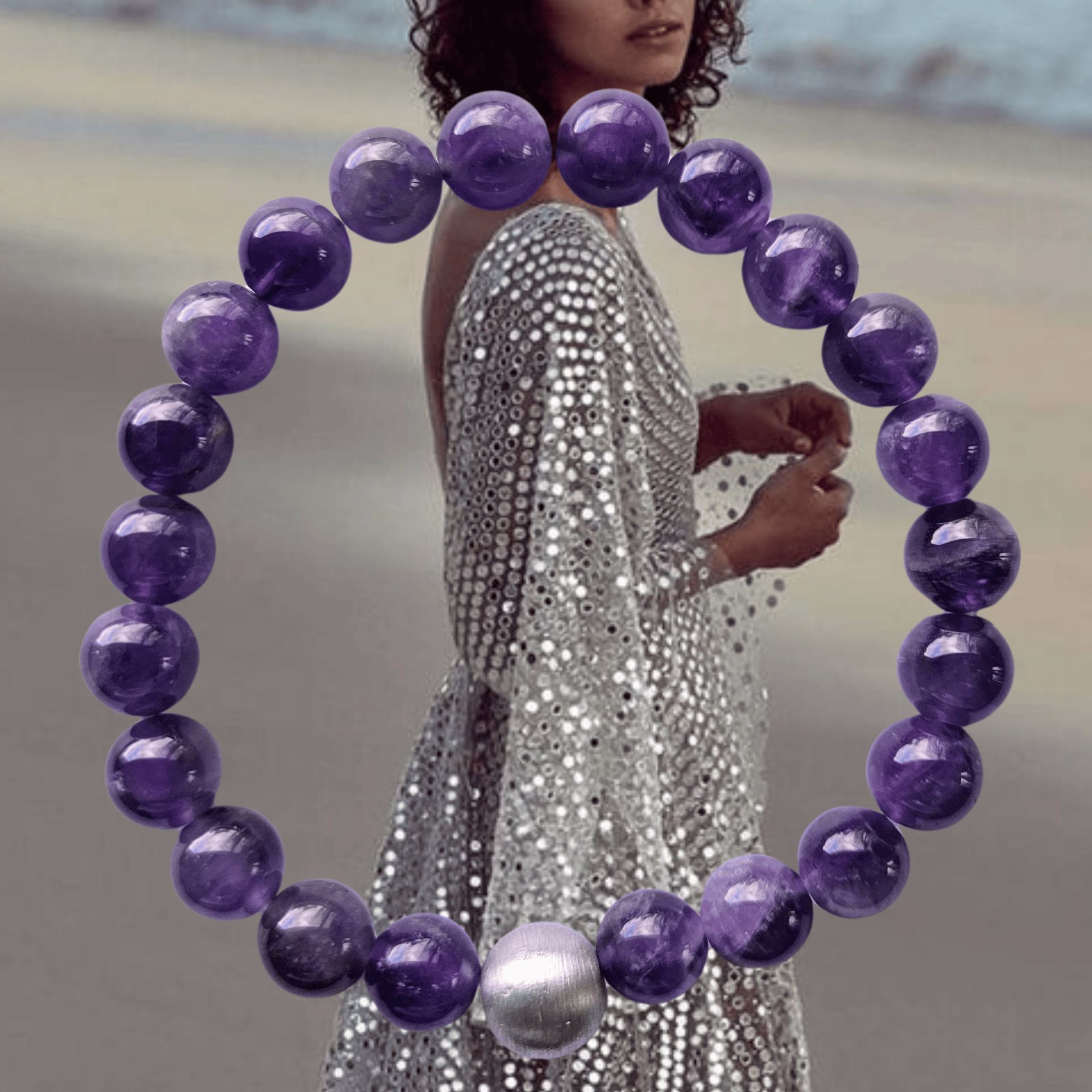 LOVEbomb Bead Bracelet - Amethyst - Image 3